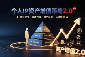 （15653期）个人IP资产增值策略2.0 拆解商业定位/爆款内容/用户运营/私域销转四大模块