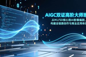 （17198期）AIGC双证高阶大师班：从MJ/SD核心到AI影像编剧，构建全链路创作与商业应用体系