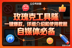 （17297期）玫瑰克隆神器，ai鲁大魔，自媒体必备工具，一键爆款神器，详细教程。